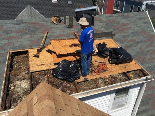 roof repair on house