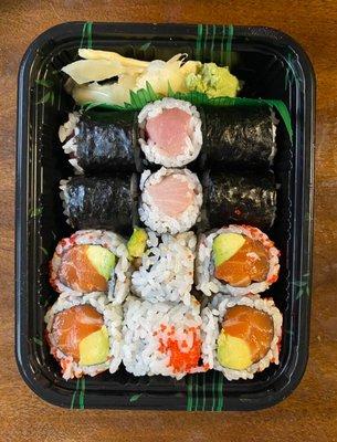 Yellowtail Scallion Roll and Alaska Roll