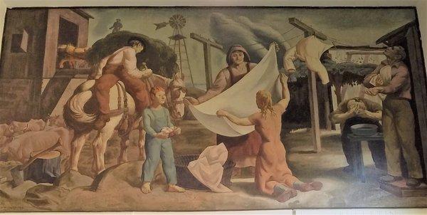 Indiana Farming by Donald Mattison (1936-7) inside the Tipton Post Office