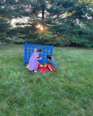 Kids playing Connect4