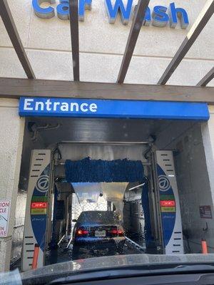 Entrance of car wash