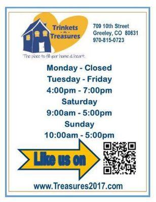 Store hours and location