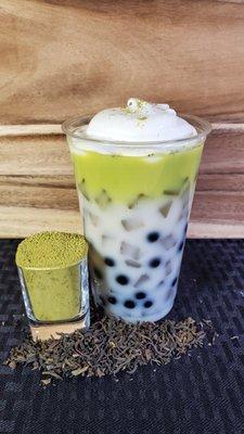 Matcha Milk tea with boba