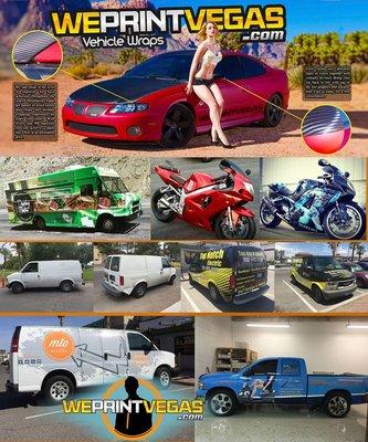 Personal & commercial vehicle wraps, fleet wraps, bus wraps, food truck wraps.