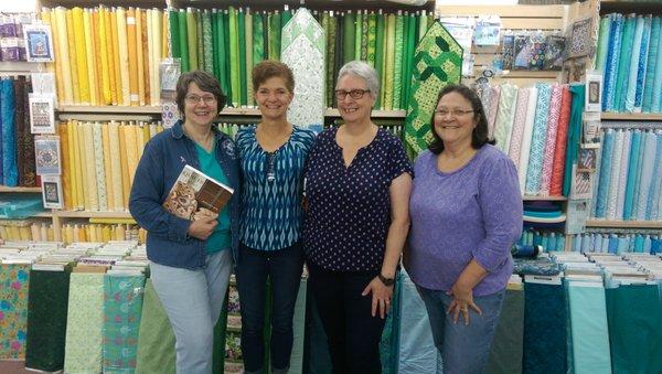 Visit from author Margaret Mew! Colette, Pat, Margaret, and Antoinette.