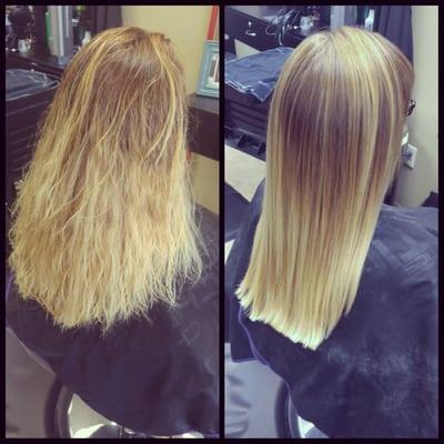 Pravanna smoothing treatment and color by Roxanne