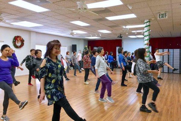 Line Dance is one of many fitness classes offered at Harvest Haven