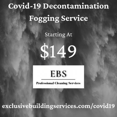 We offer disinfecting fogging services for your home & business.