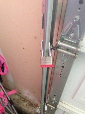 They put a lock on my garage door to hinder me getting my Household goods out, especially larger items