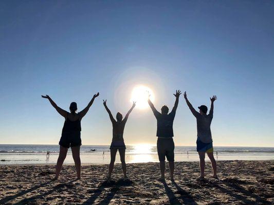 Therapeutic hike on the beach.