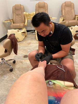 Chung did an amazing job! Just found my new pedicure spot!!!! Thank you