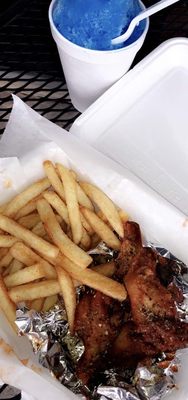 Wing basket hot/lemon pepper best fries in town