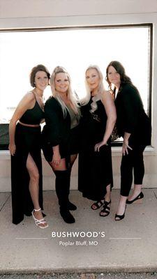 Brittany Odle, Owner Amanda Smith, Tabitha Daniel, and Amanda Elsworth offer Divine services.