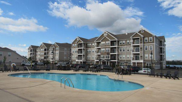 One of our many amenities, the 50ft heated saltwater pool!