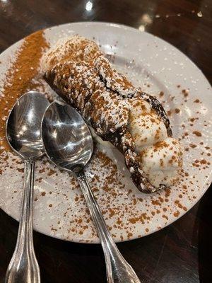 Chocolate dipped cannoli