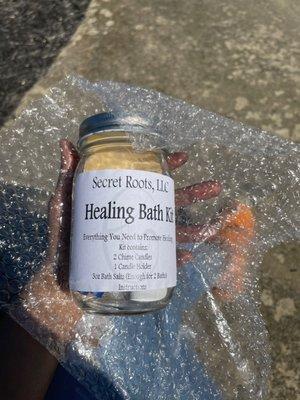 A spiritual healing bath kit! Enough for two baths.