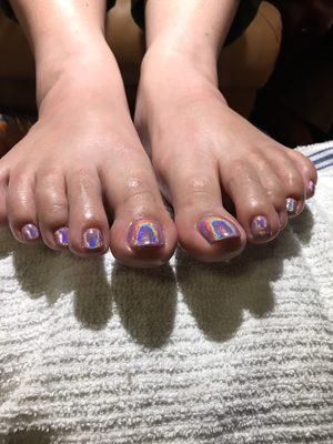 Hologram color toe