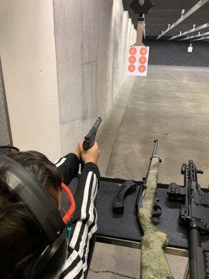 One of the few ranges that will allow 7 year olds to shoot