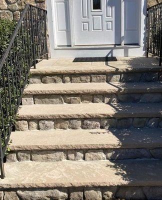 Spotless stairs after an excellent pressure washing job.