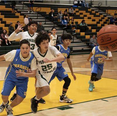 St Christopher basketball game against other schools