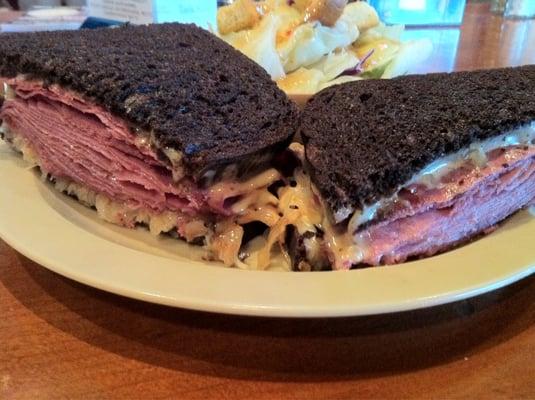 This ain't no two-slices-o-meat Reuben, oh no! Bring tums and an eating-for-sport attitude.