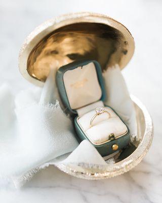 A dreamy Vintage Tiffany & Co engagement with a D color old European cut diamond set in a simple and classic yellow gold setting!