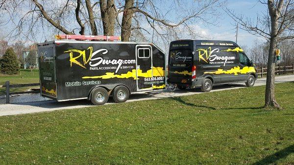 Mobile Service vehicles filled with thousands of common parts needed to get the job fixed on the spot.