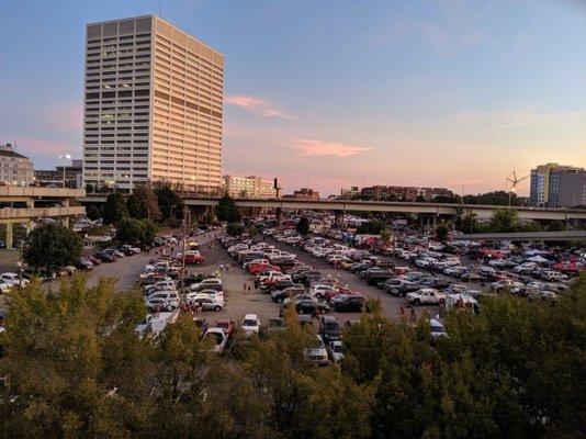 View of the Gulch from on top the bridge.