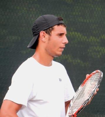 C.J. Antonio at final high school tennis match