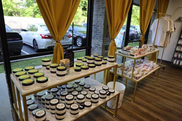 Body Butter Cream Table and Soap Table