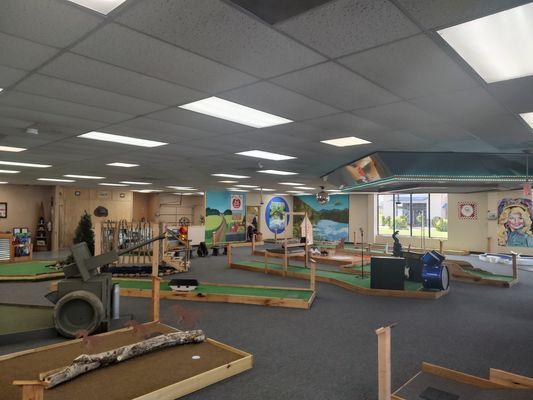 Interior of The Traveling Bear Indoor Mini Golf