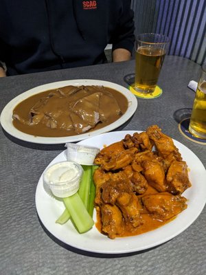 Hot beef & Hot Wings