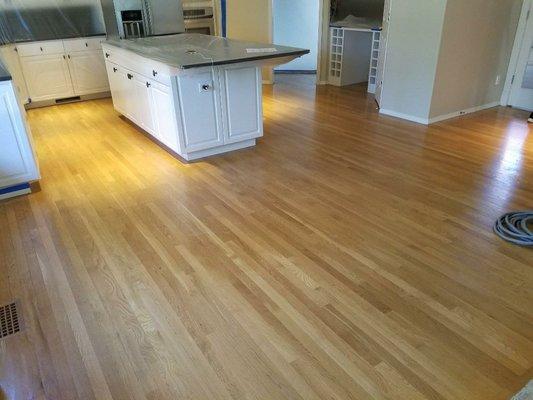 This was a before picture, old yellowish oak floor. Dated.