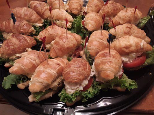 Mini Chicken Salad Croissants and Curried Chicken Salad Croissants