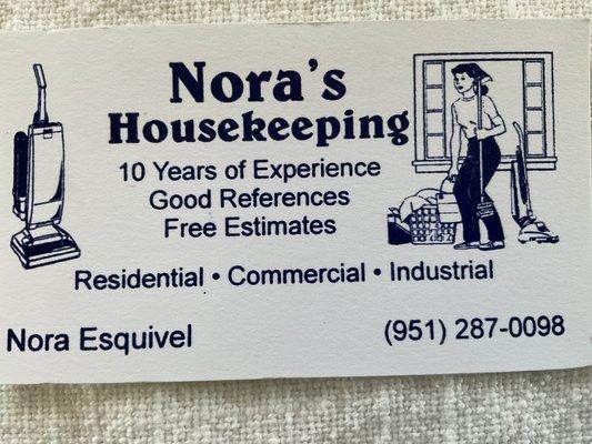 Nora’s Housekeeping