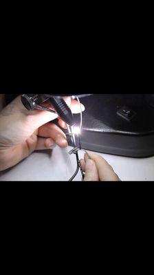 Laser eyeglass  frame repair