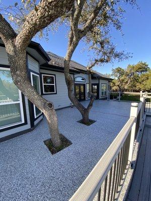 Complete Patio Epoxy and Concrete Stained Skirt