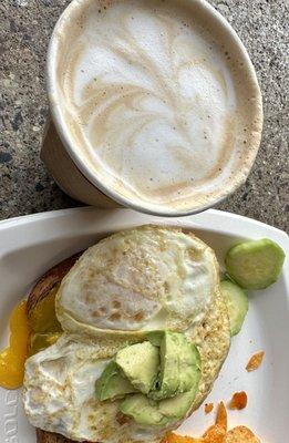 Avocado Toast with coffee