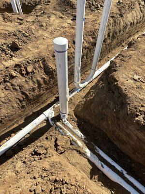 Installing underground plumbing