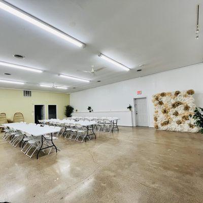 Our venue side holds 50 or more people. Please see our website for pricing.