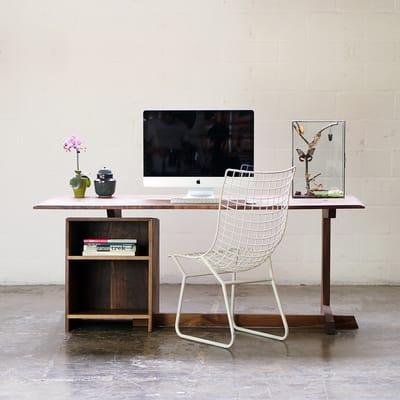 Tilted Desk in Book Matched Black Walnut and Ebony.