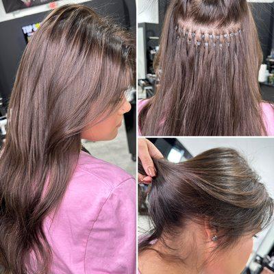 Hair extensions, color and style