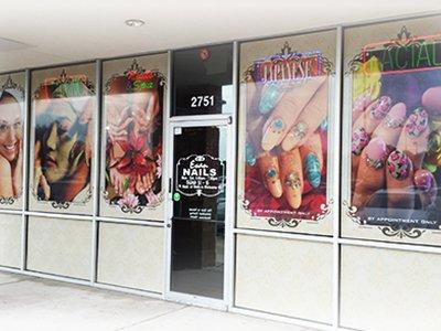 Nail/ Hair & Beauty Salon Window Graphics Solution