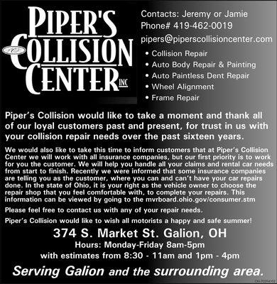 Piper's Collision Center