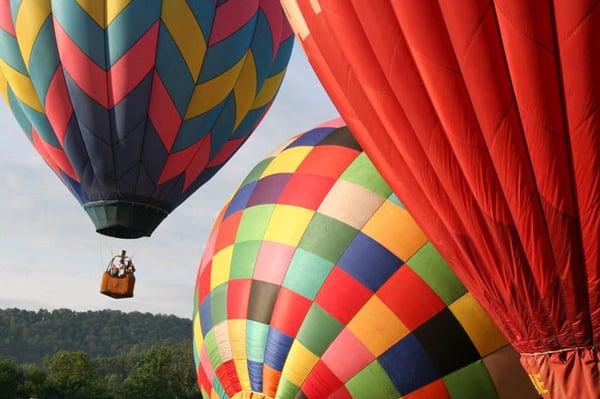 Launching the balloons