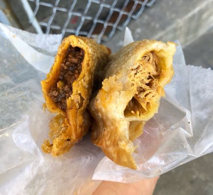 Beef and chicken empanadas