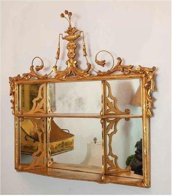 Rectangular Gilded Framed Mirror