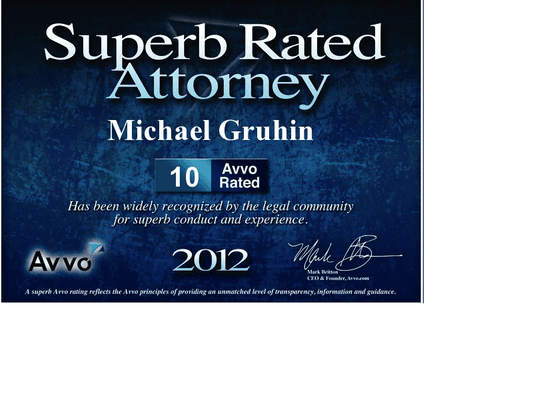 Mike Gruhin - Rated 10 out of 10 on avvo.com