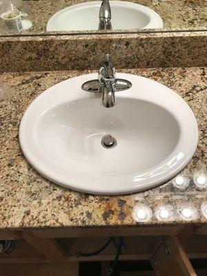 Replaced sink and faucet.