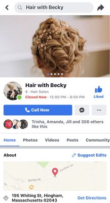 Follow and like me on Facebook @HairwithBecky